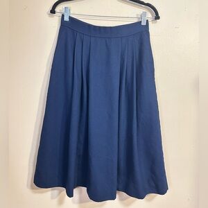 Vintage Evan Picone Navy A-Line Skirt Size 4 Made in USA with Pockets